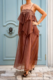 Fae Brown Maxi Dress