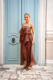 Fae Brown Maxi Dress