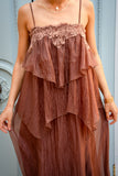 Fae Brown Maxi Dress