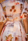 Horizon Pink Tropical Mini Dress