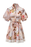Horizon Pink Tropical Mini Dress