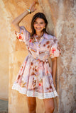Horizon Pink Tropical Mini Dress