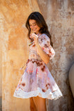 Horizon Pink Tropical Mini Dress