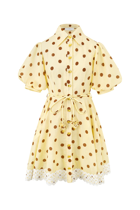 Mielina Polka Dot Mini Dress