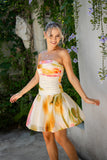 Golden Multi Floral Mini Dress