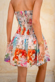 Mosaic Multi Floral Mini Dress