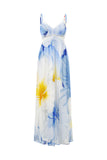 Hibiscus Blue Floral Maxi Dress