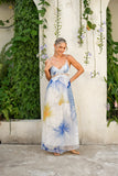 Hibiscus Blue Floral Maxi Dress