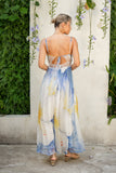 Hibiscus Blue Floral Maxi Dress