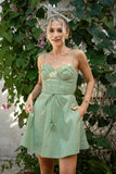 Laurin Green Mini Dress