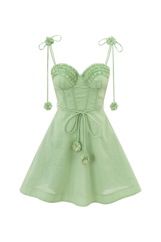 Laurin Green Mini Dress