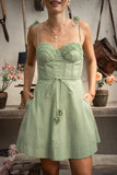 Laurin Green Mini Dress