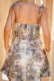 Paradise Green Tropical Mini Dress