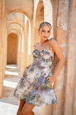 Paradise Green Tropical Mini Dress