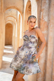 Paradise Green Tropical Mini Dress