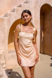 Evia Yellow Pink Mini Dress