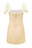 Evia Yellow Pink Mini Dress