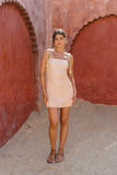 Evia Yellow Pink Mini Dress