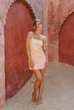 Evia Yellow Pink Mini Dress