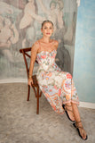 Tea Party Floral Tie Maxi Dress