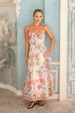 Tea Party Floral Tie Maxi Dress