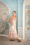 Tea Party Floral Tie Maxi Dress