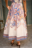 Bondi Blue Boho Tie Maxi Dress
