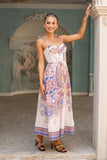 Bondi Blue Boho Tie Maxi Dress
