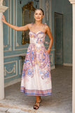 Bondi Blue Boho Tie Maxi Dress