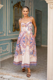 Bondi Blue Boho Tie Maxi Dress