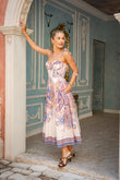 Bondi Blue Boho Tie Maxi Dress