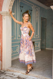 Bondi Blue Boho Tie Maxi Dress