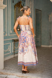 Bondi Blue Boho Tie Maxi Dress