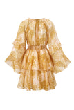 Sunwoven Paisley Ruffle Mini Dress