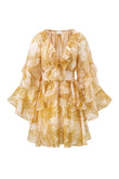Sunwoven Paisley Ruffle Mini Dress