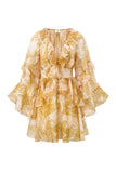Sunwoven Paisley Ruffle Mini Dress