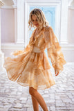 Sunwoven Paisley Ruffle Mini Dress