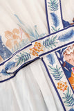 Wild Blue Tropical Wrap Maxi Dress