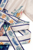 Wild Blue Tropical Wrap Maxi Dress
