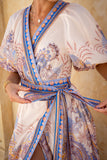 Bondi Blue Boho Wrap Maxi Dress