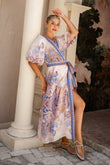 Bondi Blue Boho Wrap Maxi Dress