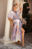 Bondi Blue Boho Wrap Maxi Dress