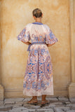 Bondi Blue Boho Wrap Maxi Dress