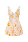 Peach Orchards Orange Playsuit
