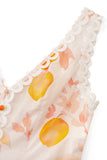 Peach Orchards Orange Playsuit