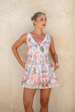 Porcelain Petals Multi Floral Playsuit