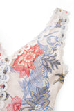 Porcelain Petals Multi Floral Playsuit