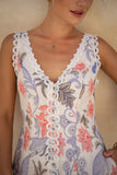 Porcelain Petals Multi Floral Playsuit