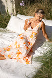 Peach Orchards Orange Maxi Dress