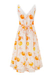 Peach Orchards Orange Maxi Dress